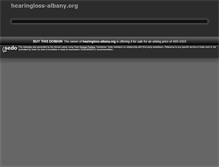 Tablet Screenshot of hearingloss-albany.org